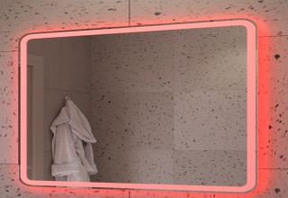 Зеркало Cezares 1000x800x30мм со встроенной разноцветной подсветкой RGB и сенсорным выключателем CEZARES CZR-SPC-MC-1200-800-RGB-TCH